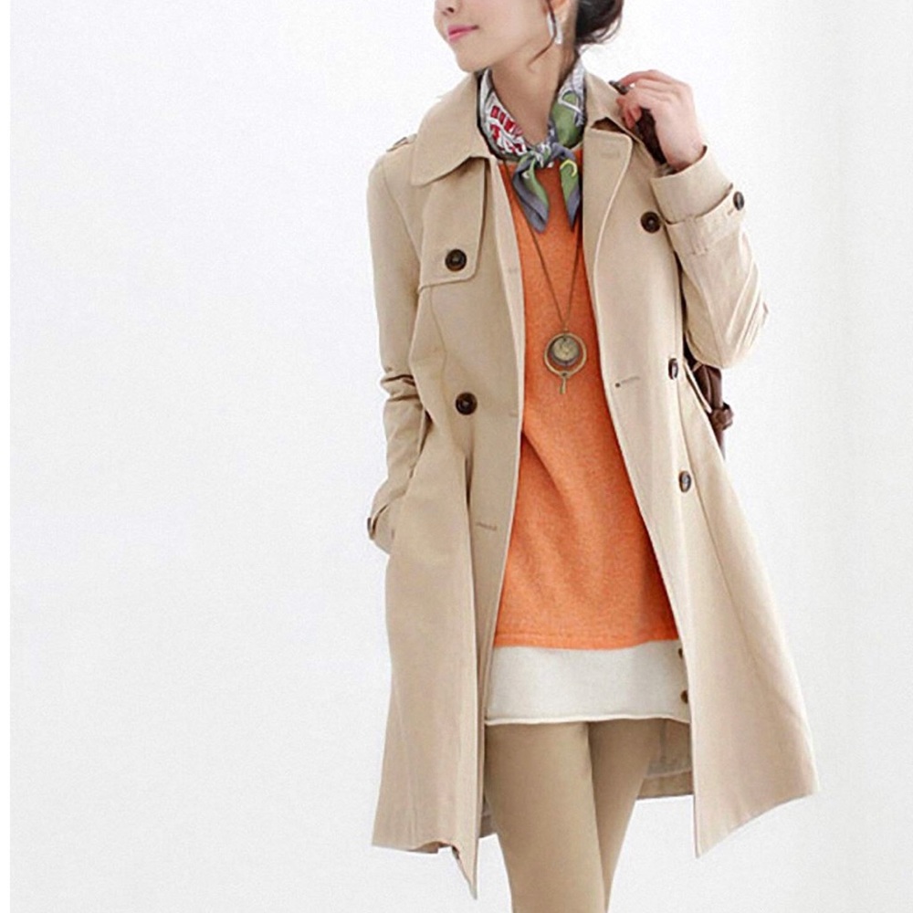 DJT Women’s Trench Coat with Belt